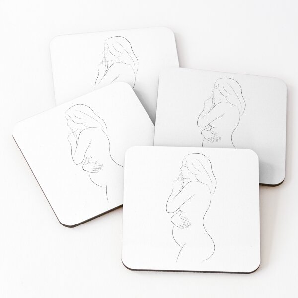 Item preview, Pregnant Nude Woman Line Art designed and sold by dk-design85.