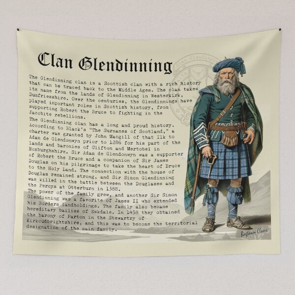 Item preview, Clan Glendinning Scottish History  designed and sold by BagTown Clans.