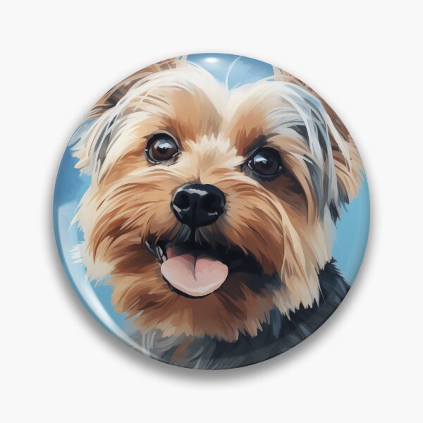 Item preview, Yorkie Watercolor, Blue Background designed and sold by Samuelsboro.