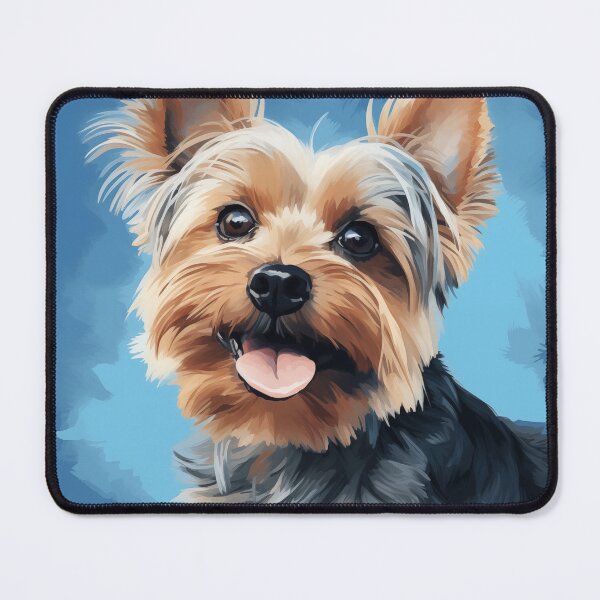 Item preview, Yorkie Watercolor, Blue Background designed and sold by Samuelsboro.