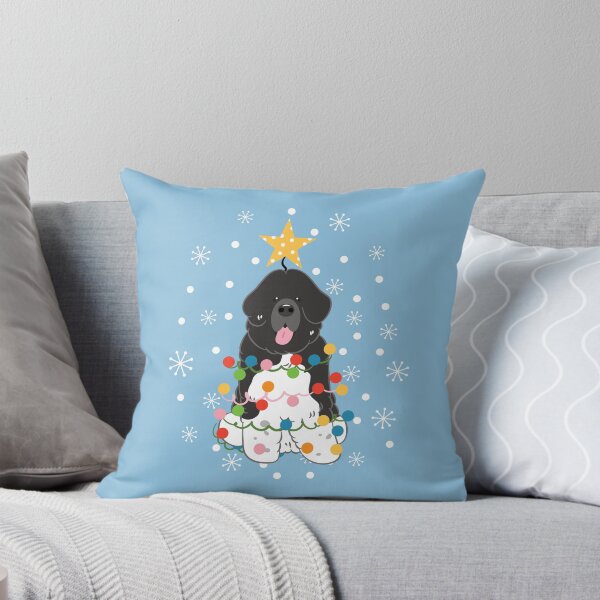 Item preview, Newfie Newfoundland Dog Christmas Tree - Black White 2 designed and sold by Lulupainting.