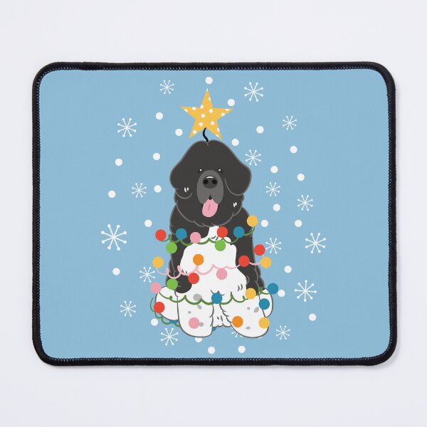 Item preview, Newfie Newfoundland Dog Christmas Tree - Black White 2 designed and sold by Lulupainting.