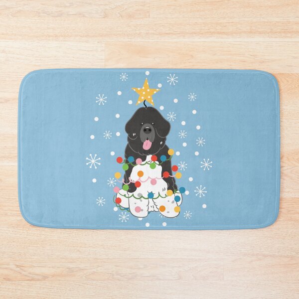 Item preview, Newfie Newfoundland Dog Christmas Tree - Black White 2 designed and sold by Lulupainting.