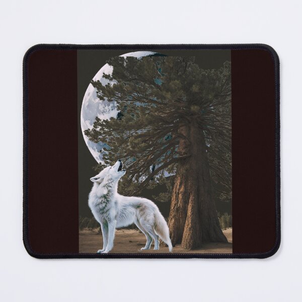 Item preview, The majesty of a White Wolf howling at the full moon designed and sold by RockyRambobo.
