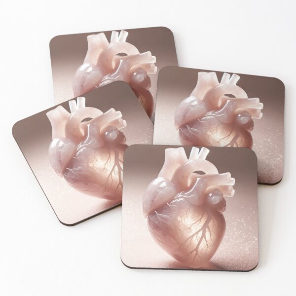 Item preview, Rose Quartz anatomical heart designed and sold by Solarskymedia.