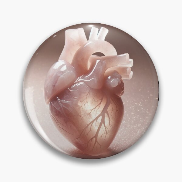 Item preview, Rose Quartz anatomical heart designed and sold by Solarskymedia.