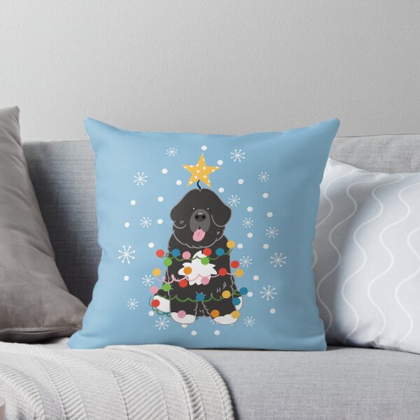 Item preview, Newfie Newfoundland Dog Christmas Tree - Black White 3 designed and sold by Lulupainting.