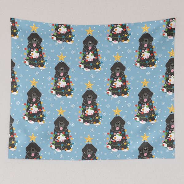 Item preview, Newfie Newfoundland Dog Christmas Tree - Black White 3 designed and sold by Lulupainting.