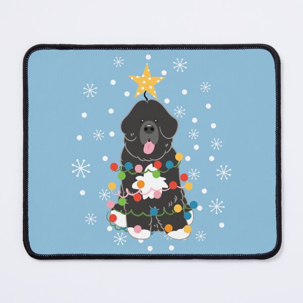 Item preview, Newfie Newfoundland Dog Christmas Tree - Black White 3 designed and sold by Lulupainting.