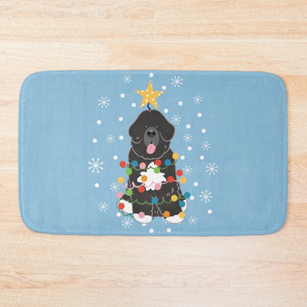 Item preview, Newfie Newfoundland Dog Christmas Tree - Black White 3 designed and sold by Lulupainting.