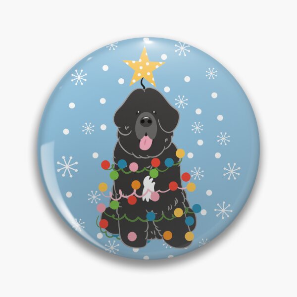 Item preview, Newfie Newfoundland Dog Christmas Tree - Black White 4 designed and sold by Lulupainting.