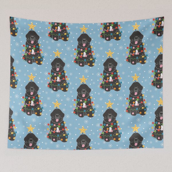 Item preview, Newfie Newfoundland Dog Christmas Tree - Black White 4 designed and sold by Lulupainting.