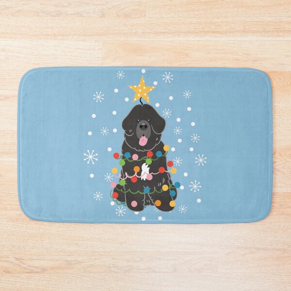 Item preview, Newfie Newfoundland Dog Christmas Tree - Black White 4 designed and sold by Lulupainting.