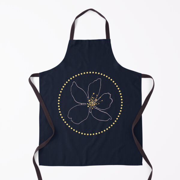 Item preview, simple small sakura flower in a golden circle designed and sold by DearBearShop.