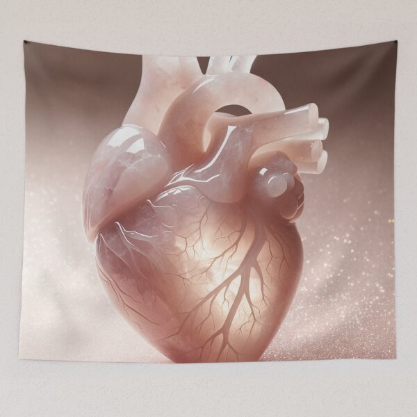 Item preview, Rose Quartz anatomical heart designed and sold by Solarskymedia.
