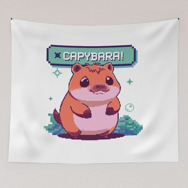Item preview, cute Capybara pixel art designed and sold by D-fineShop.