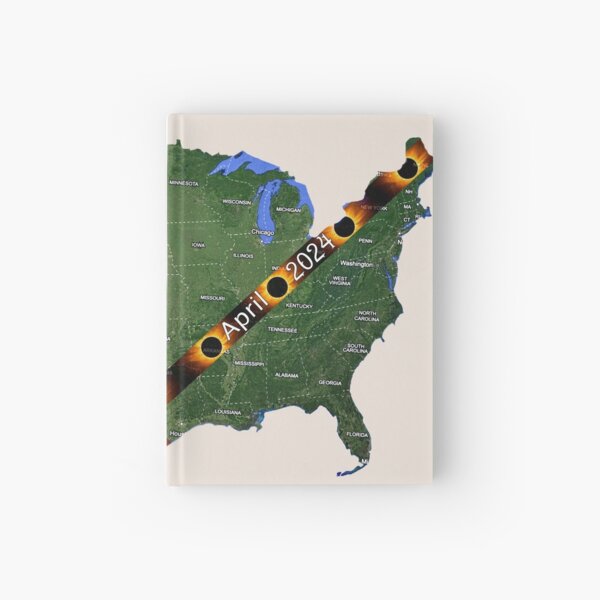 Item preview, USA Anular Solar Eclipse 2023 and Total Solar Eclipse 2024 Paths designed and sold by Kuetspal-Lin.