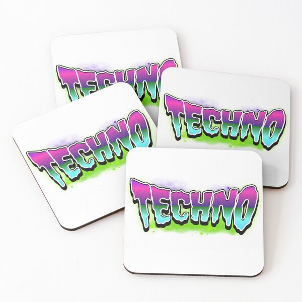Item preview, TECHNO  - Toxic Steez (pink/lime/blue) designed and sold by Discothreadz.