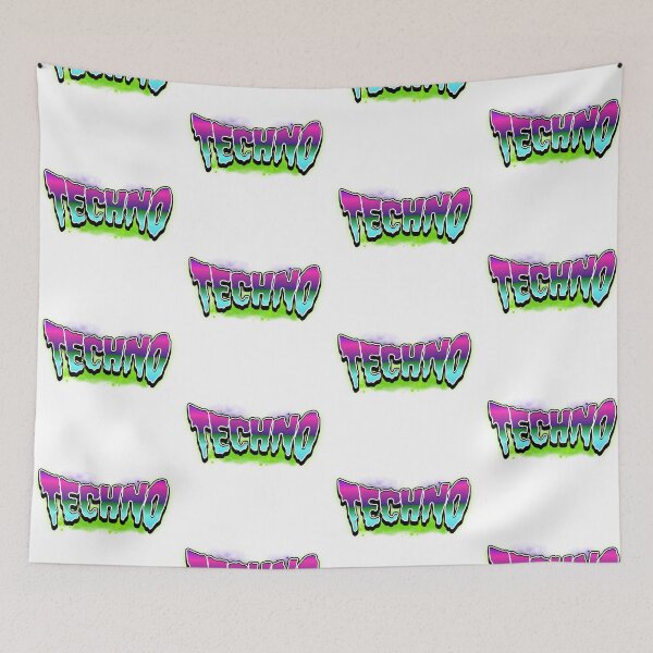 Item preview, TECHNO  - Toxic Steez (pink/lime/blue) designed and sold by Discothreadz.