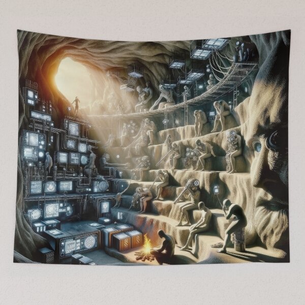 Item preview, Plato's Cave - Philosophical Artistry designed and sold by Newpixelland.