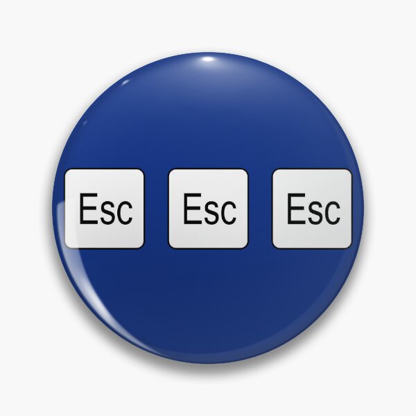 Item preview, ESC, ESC, ESC, White Computer Key Short-Cuts designed and sold by AASparksDesigns.