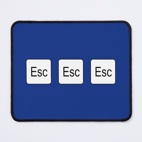 Item preview, ESC, ESC, ESC, White Computer Key Short-Cuts designed and sold by AASparksDesigns.