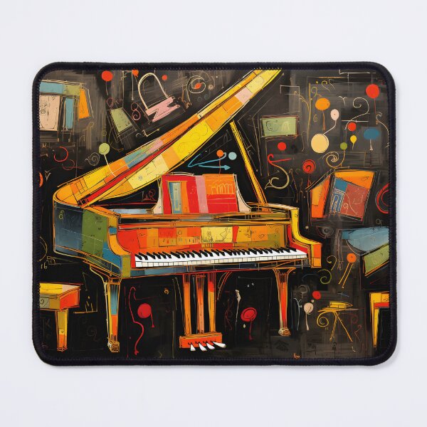 Item preview, Piano Sonata- Contemporary Keyboard Illustration and Harmony in Keys on a Dark Canvas designed and sold by OlfactoART Studio.