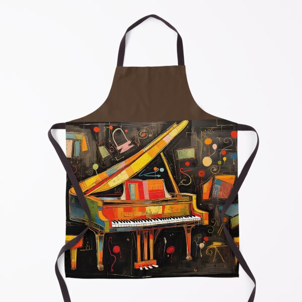 Item preview, Piano Sonata- Contemporary Keyboard Illustration and Harmony in Keys on a Dark Canvas designed and sold by OlfactoART Studio.