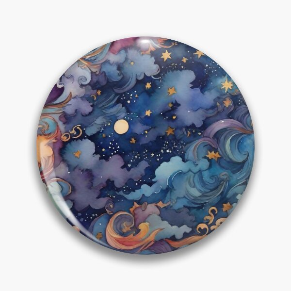 Item preview, Watercolor Starry Night Pattern designed and sold by Patternliss.