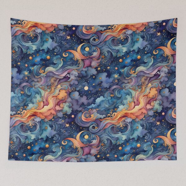 Item preview, Watercolor Starry Night Pattern designed and sold by Patternliss.