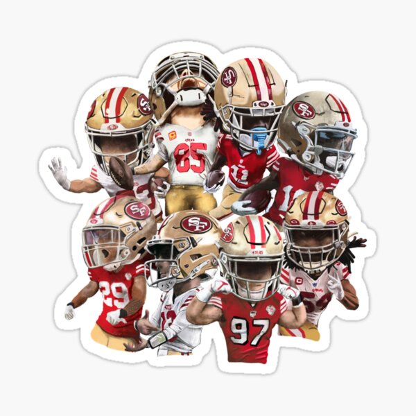 37 PCS Fanart 49ers Stickers Football Team San Francisco Stickers for Water  Bottle Laptop Aesthetic Skateboard Bumper Car Bike Stickers 2-2.5 inches :  : Sporting Goods