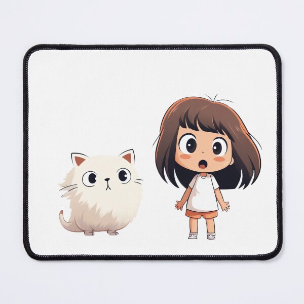 Item preview, White cat and her sweet playmate designed and sold by omerfdln34.