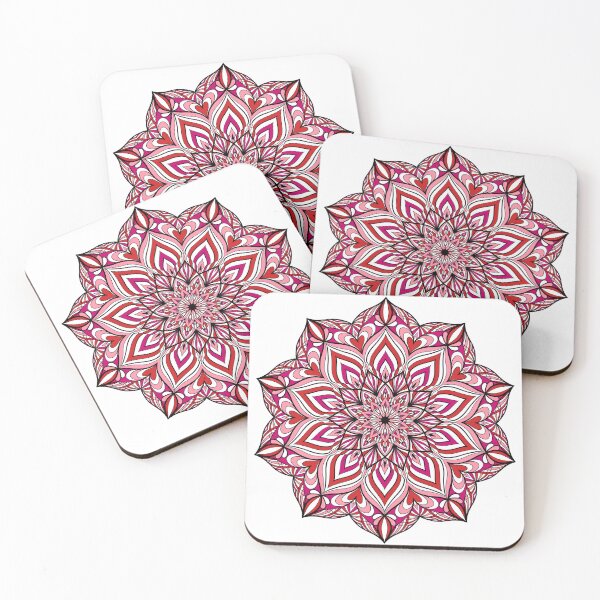 Item preview, Red flower mandala of love designed and sold by Alena KissMyArt.