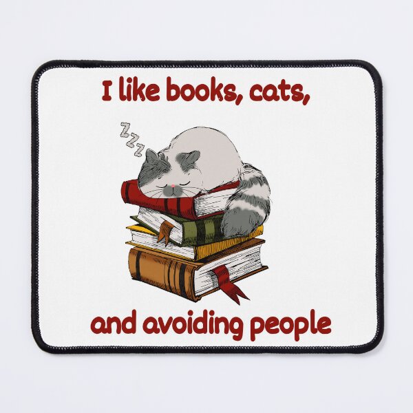 Item preview, Cats, books and avoiding people designed and sold by Petthecatshop.