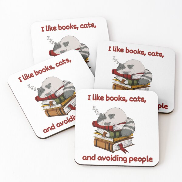 Item preview, Cats, books and avoiding people designed and sold by Petthecatshop.