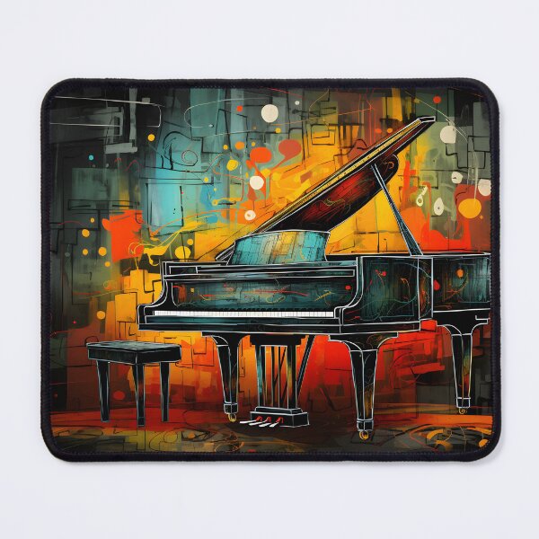 Item preview, Melodic Fusion- Abstract Piano Art in a Symphony of Color and Textured Chalkboard designed and sold by OlfactoART Studio.