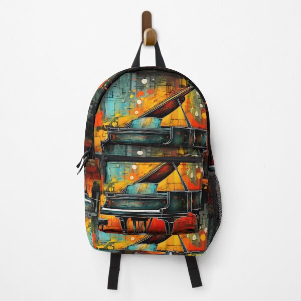 Item preview, Melodic Fusion- Abstract Piano Art in a Symphony of Color and Textured Chalkboard designed and sold by OlfactoART Studio.