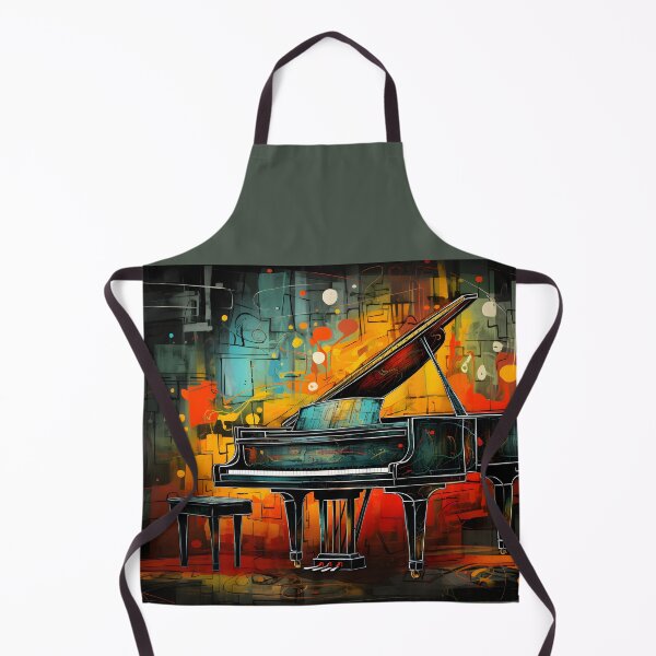 Item preview, Melodic Fusion- Abstract Piano Art in a Symphony of Color and Textured Chalkboard designed and sold by OlfactoART Studio.