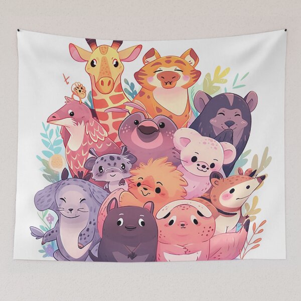 Item preview, Animal Adventures in Color - Bright, Playful Cartoon Illustrations for Kids designed and sold by PaintbrushPlace.