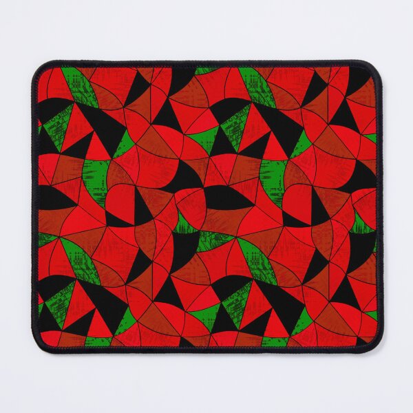 Item preview, Red green geometric geometric abstract grunge pattern creative designed and sold by fuzzyfox.