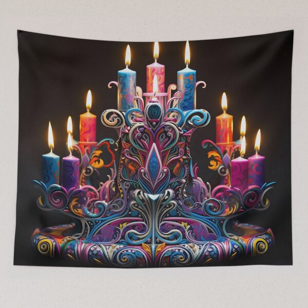 Item preview, Magical Hannukah decorative Menorah designed and sold by dcrc.