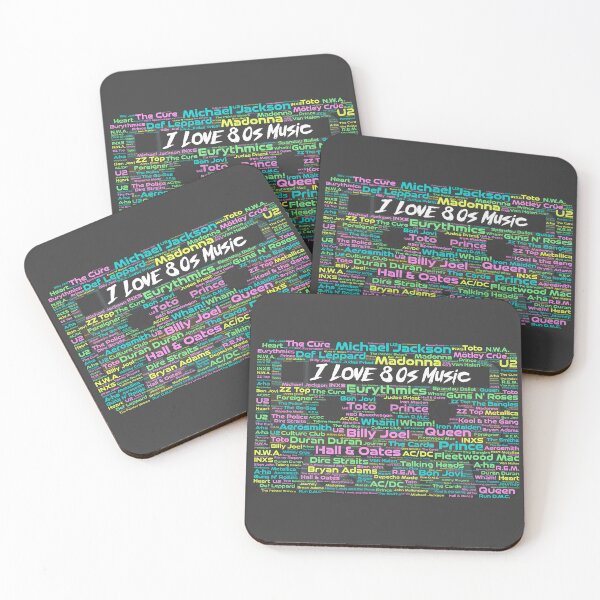 Item preview, 80s Music Wordcloud for Darker Backgrounds designed and sold by WordsYouLove.