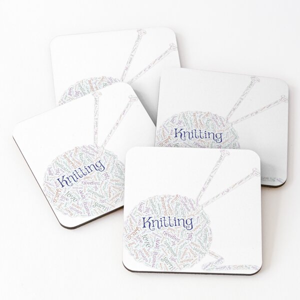 Item preview, Knitting Wordcloud for Lighter Backgrounds designed and sold by WordsYouLove.