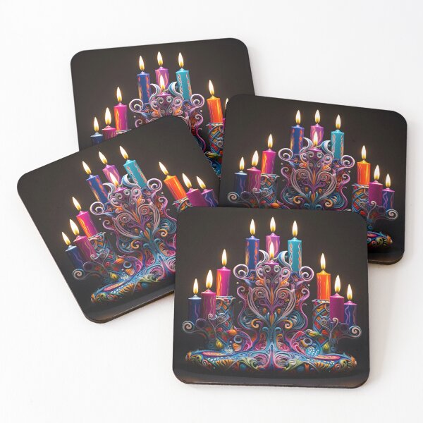 Item preview, magical hannukah decorative menorah, designed and sold by dcrc.
