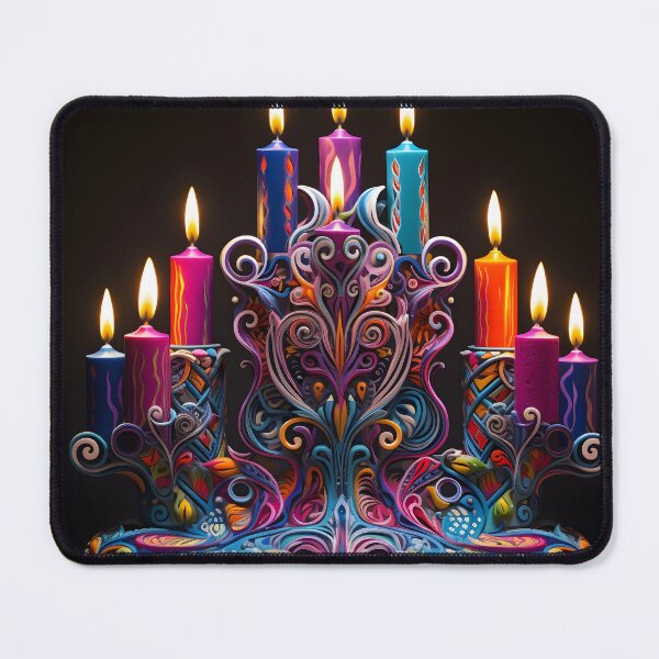 Item preview, magical hannukah decorative menorah, designed and sold by dcrc.