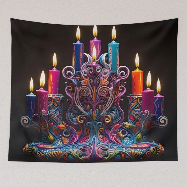 Item preview, magical hannukah decorative menorah, designed and sold by dcrc.