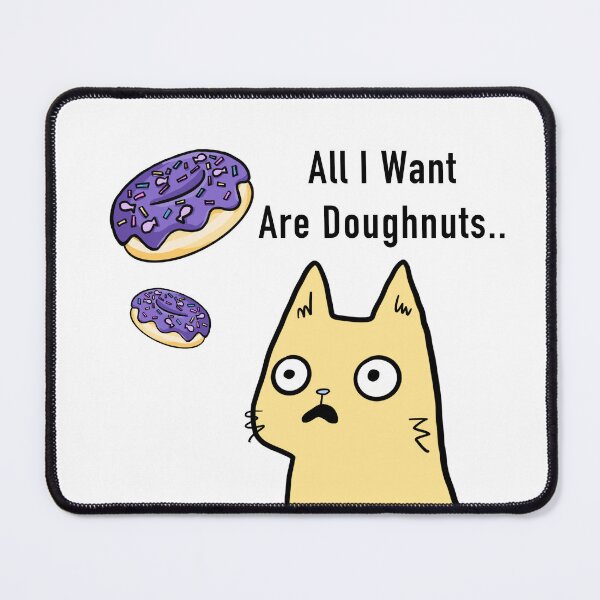 Item preview, All I Want Are Doughnuts Yellow at Design by ZeesDesign on Redbubble designed and sold by ZEESDESIGN.