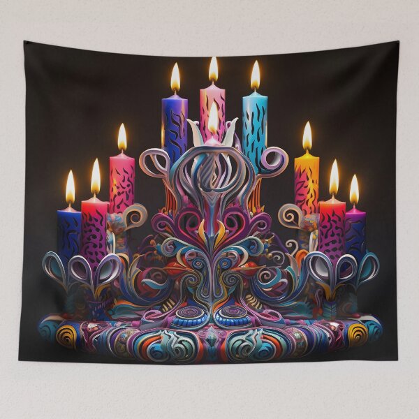 Item preview, magical hannukah decorative menorah designed and sold by dcrc.