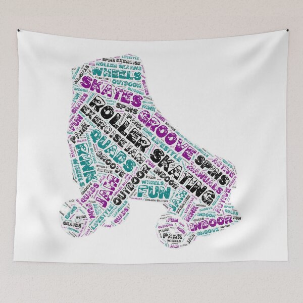 Item preview, Roller Skating Wordcloud for Lighter Backgrounds designed and sold by WordsYouLove.