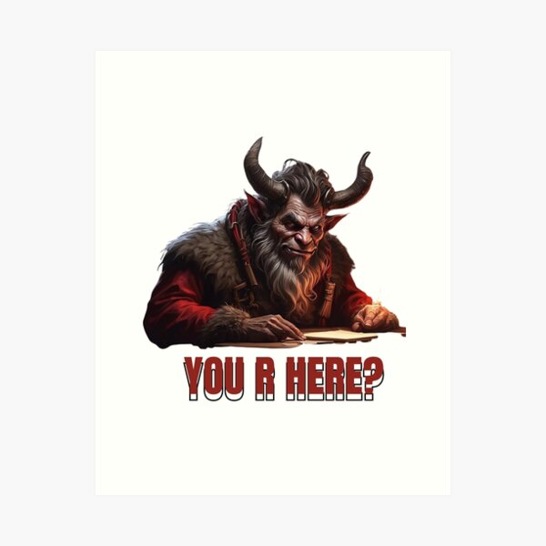 Item preview, Krampus List - "ARE YOU HERE?" designed and sold by AJNorv.